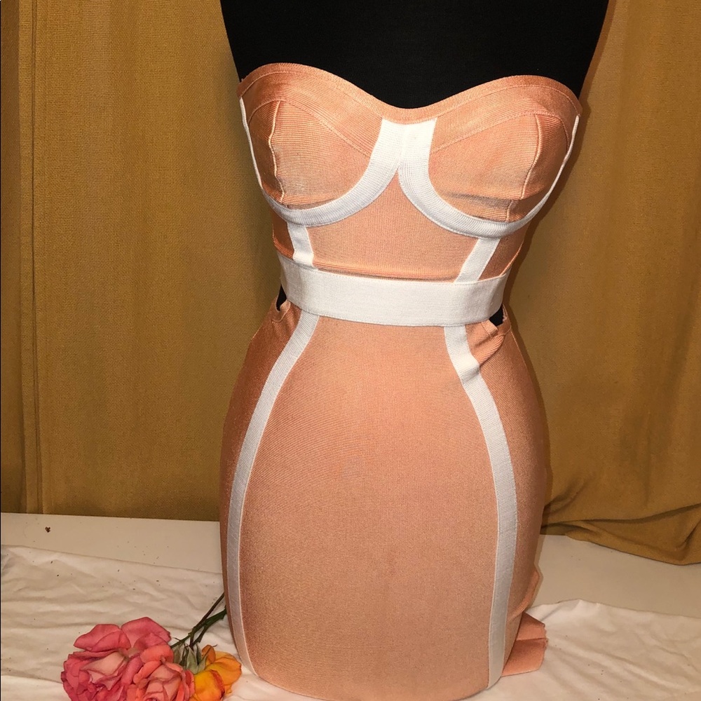 Fitted bodycon dress with sexy side cut-outs